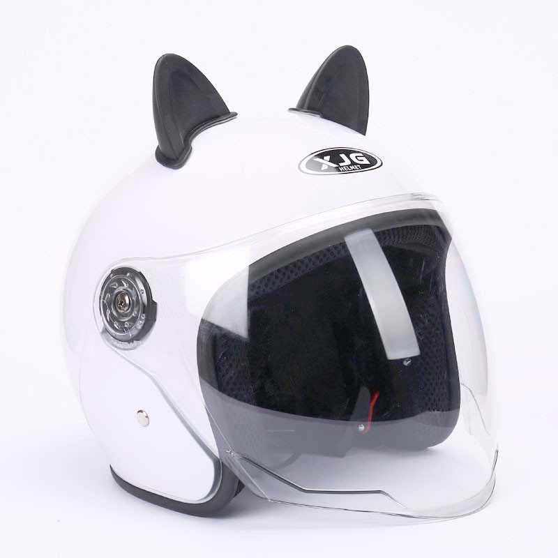 cute Mũ bảo hiểm tai mèo đẹp mắt, nón bảo hiểm con heo Unisex, Bảo vệ nhiều lớp, Chống sốc 6 lần, Thời trang độc đáo，Mũ Bảo Hiểm Unisex Size M L - Nón Nửa Đầu Full Phụ Kiện, Chống Nắng, Dùng 4 Mùa - Chuẩn An Toàn，gạt mưa mũ bảo hiểm