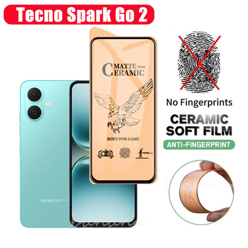 Kính cường lực gốm 3 TRONG 1 Tecno Spark Go 2 cho Tecno Spark Go 1s Go 2025 2024 2023 Spark 30C Spark 30 Pro Ống kính máy ảnh Kính bảo vệ màn hình và phim mặt sau