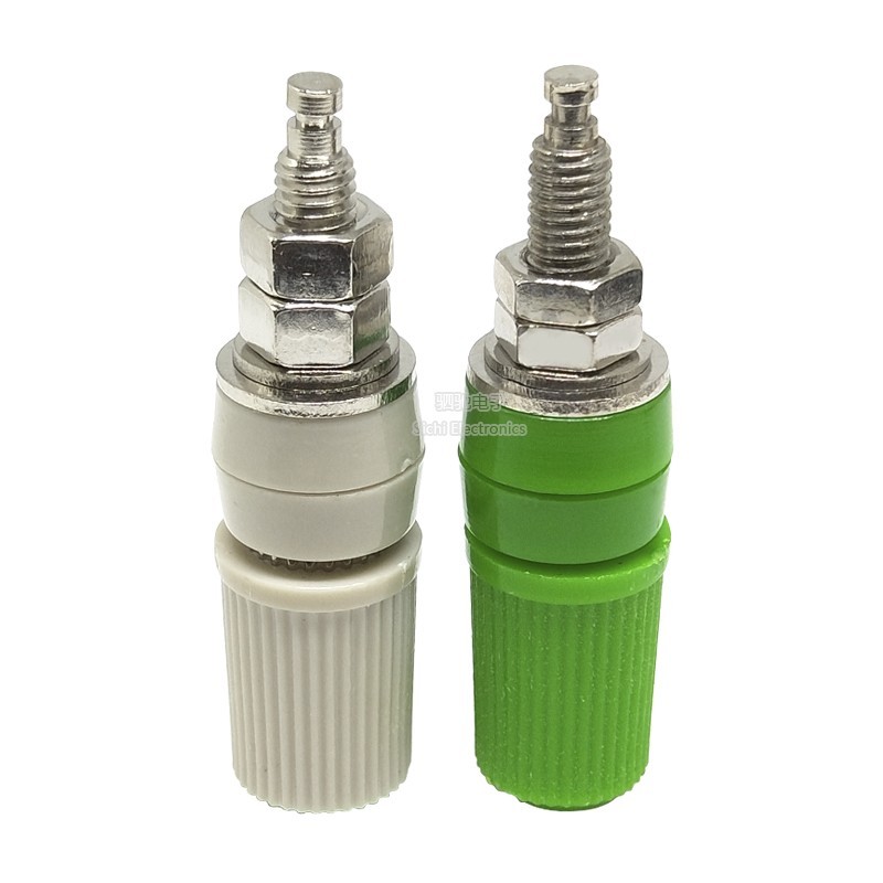 Thiết bị đầu cuối M5 * 45 Đồng nguyên chất Dòng điện cao 30A5mm Thiết bị đầu cuối mặt đất Bài cắm Ổ cắm bảng chuối