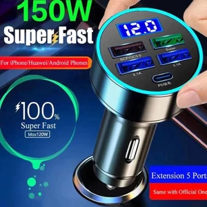 Usb C Sạc Xe Hơi 5 Cổng USB Sạc Siêu Nhanh Điện Thoại Thông Minh 150W 3.1A PD 5V 3.1A