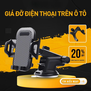 Giá đỡ điện thoại trên ô tô gắn taplo và cửa gió điều hòa, kẹp điện thoại ô tô cực kì chắc chắn