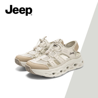 Xăng đan thể thao mới mùa hè dành cho nữ JEEP, Dép thông thường đi biển đục lỗ thoáng khí