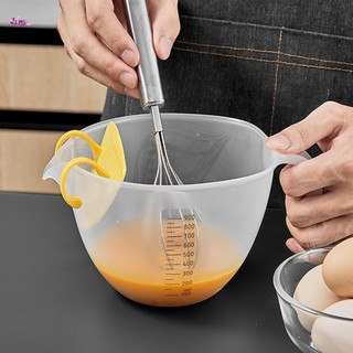 Bát trộn có tay cầm Bát trộn trong suốt có đánh dấu đo để nấu nướng
