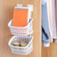 Giỏ đựng đồ treo tường Chất liệu PP 3 kích cỡ, Dụng cụ sắp xếp phòng tắm tối giản hiện đại cho khăn tắm / đồ vệ sinh, Dễ dàng lắp đặt Bộ tiết kiệm không gian màu trắng