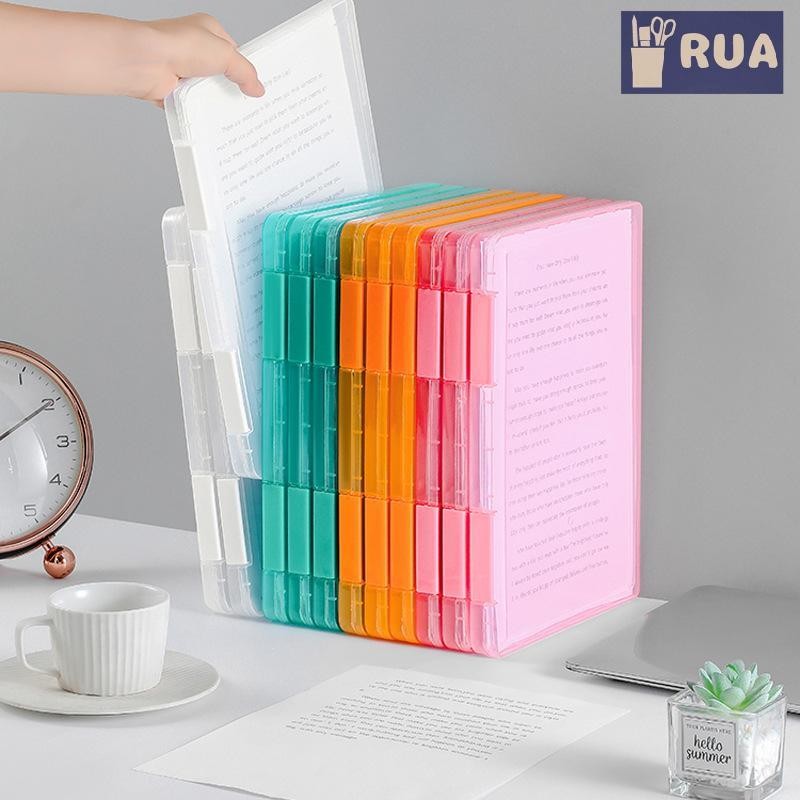 RUA 1 Hộp Tập Tin Di Động Nhiều Lớp, Hộp Tập Tin Trong Suốt Di Động, Hộp Tập Tin PP Nhựa A4, Hộp Bảo Quản Hợp Đồng Chống Thấm Nước Mới