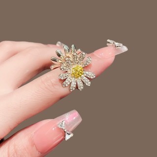 MAUROPOLI [Sẵn Sàng] Kẹp Hoa Cúc Kim Cương Giả Sang Trọng Ánh Sáng Cao Cấp Nữ Đầu Lưng Thời Trang Kẹp Tóc Nửa Tie Phong Cách Mới Đầu Kẹp Tóc Phù Hợp