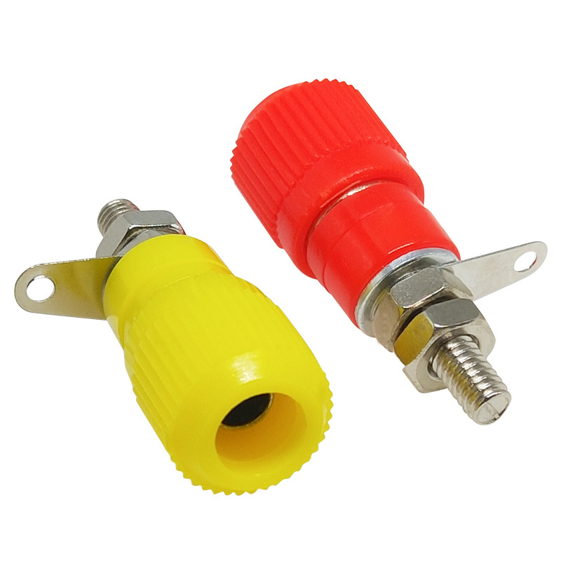 ((10 Cái) JS-910B Khối Thiết Bị Đầu Cuối Khối Thiết Bị Đầu Cuối Khối 4 Mm Chuối Đầu Ổ Cắm Kiểm Tra Ổ Cắm Đỏ Đen
