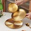 Bộ sét 5 đĩa,Khay Tròn Inox Mạ Vàng 5 size khác nhau Đựng Thức Ăn,Bày Hoa Quả, Decor trang trí