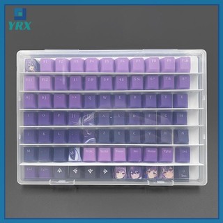 Hộp lưu trữ YRX Keycap Khay bàn phím cơ Keycap Hộp hiển thị chống bụi trong suốt.