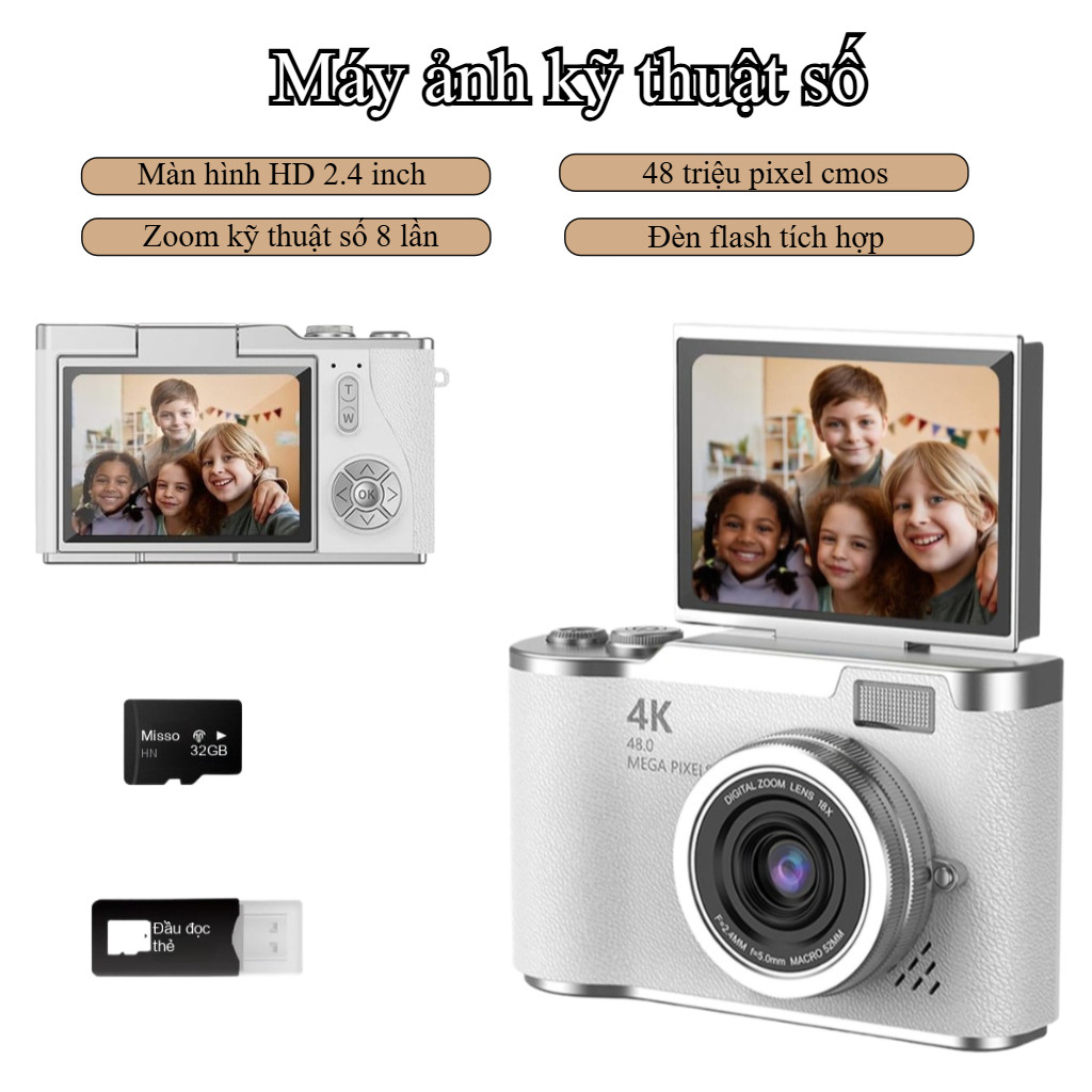 Máy ảnh kỹ thuật số màn hình lật Camera kỹ thuật số CCD - Camera kỹ ...