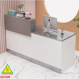 Bàn thu ngân, lễ tân, tính tiền bằng gỗ MDF QTT529 - NỘI THẤT LẮP RÁP VIENDONGADV