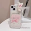 Ốp điện thoại hình thỏ nơ sang trọng hoạt hình cho iPhone 17 16 15 14 13 12 11 Pro Max X Xr Xs Max 7 8 Plus SE2020
