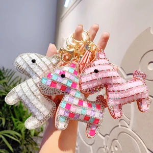Hàn Quốc Hàn Quốc Dễ Thương Đính Kim Cương Pony Búp Bê Chìa Khóa Xe Móc Chìa Khóa Nữ Túi Thời Trang Mặt Dây Chuyền Quà Tặng Nhỏ