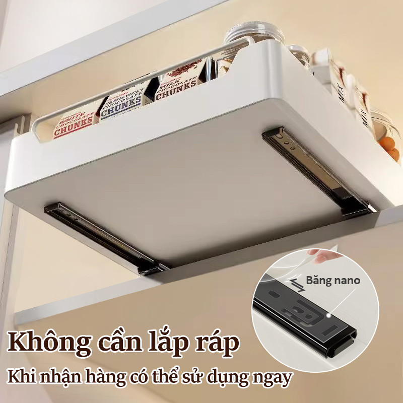 Lifinity Kệ Đựng Gia Vị & Bát Đĩa Ngăn Kéo Trượt Mượt Tiết Kiệm Không Gian Chống Rung Lắc, Dễ Dàng Kéo Ra Đẩy Vào