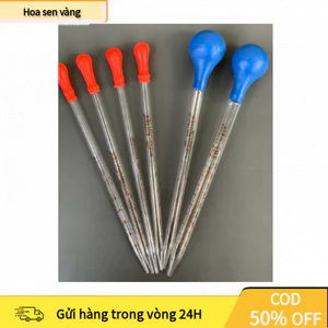 【24H】Bộ Pipet Thủy Tinh 5ml 10ml Có Vạch Chia Kèm Bóng Bóp Cho Phòng Lab – Dễ Sử Dụng