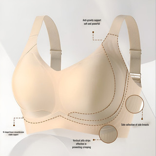 『 Brelira 』 Áo ngực nền liền mạch dành cho nữ Push Up Bra Hỗ trợ Full Cup Cốc cố định mỏng không dây Plus Size Đồ lót vô hình