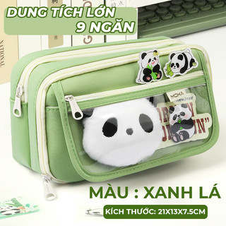 Túi Bút Vải Xinh Xắn Cỡ Lớn - Hộp Đựng Bút Nhiều Ngăn, Thiết Kế Đơn Giản, Bền Đẹp, Phù Hợp Mang Đi Học