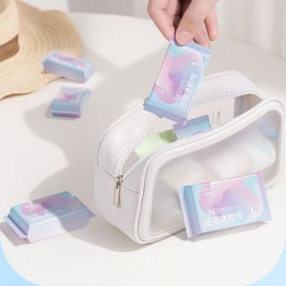 Khăn lau mặt dùng một lần, khăn nén cotton nguyên chất, khăn rửa mặt du lịch di động, dày và mở rộng 一