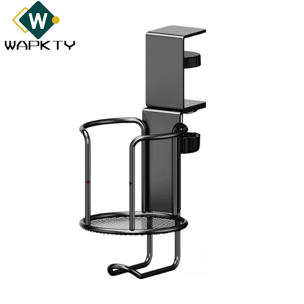 Giá đỡ cốc 2 trong 1 WAPKTY, Thiết kế chống rơi Đa chức năng Không cần khoan để bàn, Giá đỡ cốc gắn cạnh tiết kiệm không gian Kẹp tay nâng cấp Giá đỡ cốc xoay 360 độ