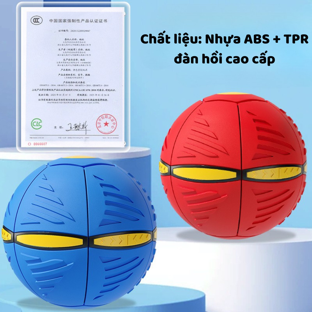 Bóng Ma Thuật Tự Nảy Biến Hình Đĩa Bay Có Đèn Sáng, Đồ Chơi Vận Động Ngoài Trời Cho Trẻ Em DINO