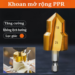 Mũi khoan nong ống PPR cao cấp - Bộ 3 size 20-25-32mm, sửa chữa ống nước chuyên nghiệp