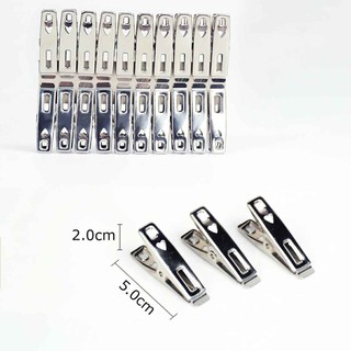 Combo 10 Móc Kẹp Lõi Kim Loại Treo Quần Áo Nhiều Màu - Kẹp Đa Năng - Kẹp Gói Thực Phẩm - Kẹp Inox 304 Phơi Quần Áo-FE123
