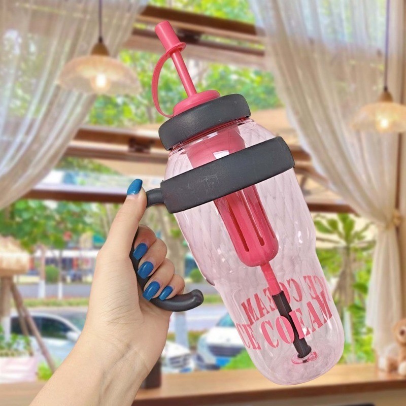 Bình uống nước dung tích cao 1300ML có ống hút - Cốc thiết kế lọc trà Làm việc hàng ngày Du lịch Sử dụng cốc