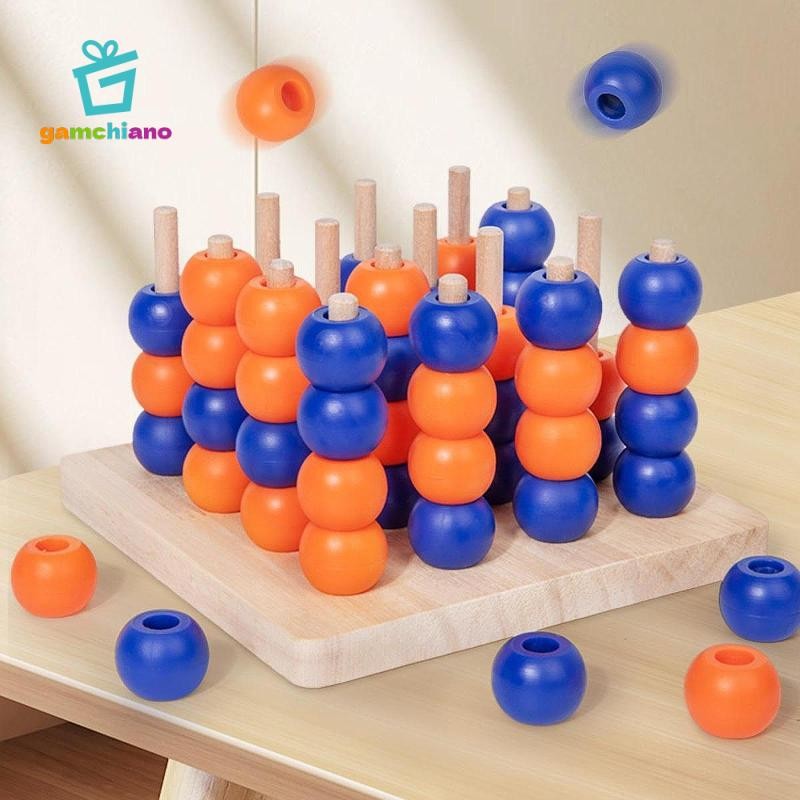 Gamchiano Ván Gỗ Trò Chơi Trí Não Teaser Đồ Chơi Thủ Công Cổ Điển Cho Để Bàn 3D Bốn Trong Một Trò Chơi Cho Người Lớn Lớp Học Chuyên Nghiệp