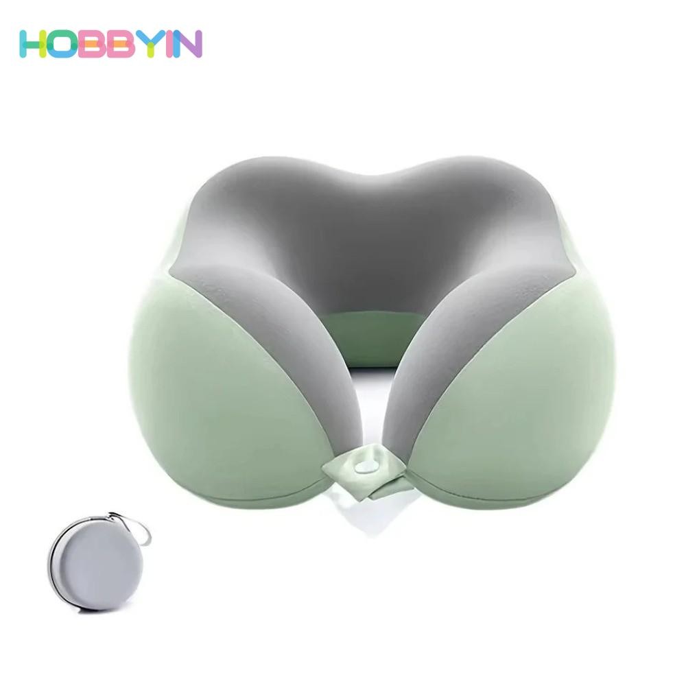 Gối cổ hình chữ U HOBBYIN, Vỏ bọc bằng máy Chất liệu mềm Gối cổ du lịch, Túi đựng thiết kế di động Gối cổ có thể điều chỉnh phục hồi chậm Thư giãn tại nhà