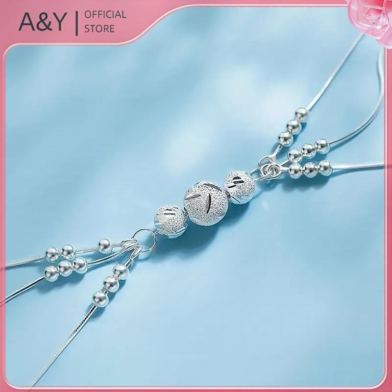 A & Y Hạt May Mắn Nhiều Lớp Dây Xích Vòng Tay Cho Nữ Thời Trang Tiệc Cưới Trang Sức Người Yêu Quà Tặng.