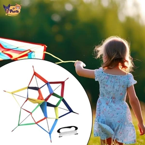Đồ chơi diều hình lục giác, dễ bay với màu sắc tươi sáng - Phù hợp cho cả gia đình và trẻ em ở công viên hoặc sân sau.