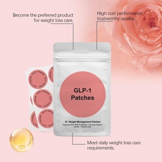 EBINLANDS 30 Cái / túi Miếng dán định hình cơ thể GLP-1, Bỏng Nhẹ nhàng Miếng dán chăm sóc hỗ trợ nóng giảm béo lâu trôi, Hiệu ứng giảm béo lâu trôi Dụng cụ làm đẹp Miếng dán quản lý trọng lượng
