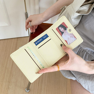 Ví nữ có thể gập lại Da PU Hoạt hình dễ thương Khóa đa chức năng Hộp đựng thẻ đa chức năng Ví đựng tiền xu