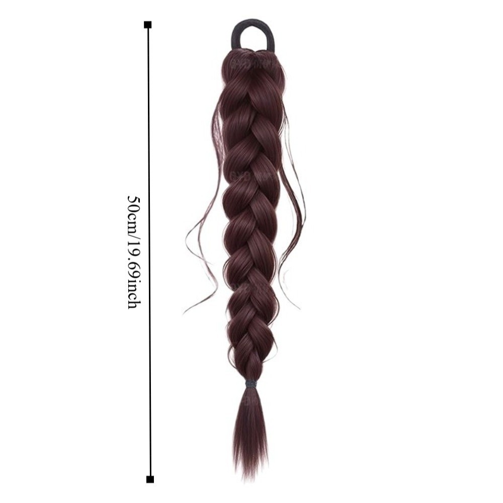 GOJO Tóc Giả Bím Đuôi Cá Xoắn, Đuôi Ngựa Quấn Tóc Lộn Xộn, Dây Buộc Tóc Handmade Lông Tơ, Phần Mở Rộng Tóc Nữ / Bé Gái