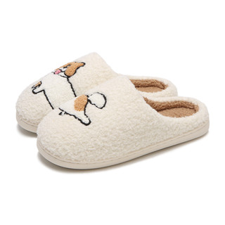 Xixitiao Cotton Dép Nam Nữ Sáng Tạo Mèo Dễ Thương Chó Con Hộ Gia Đình Ấm Áp Thường Ngày