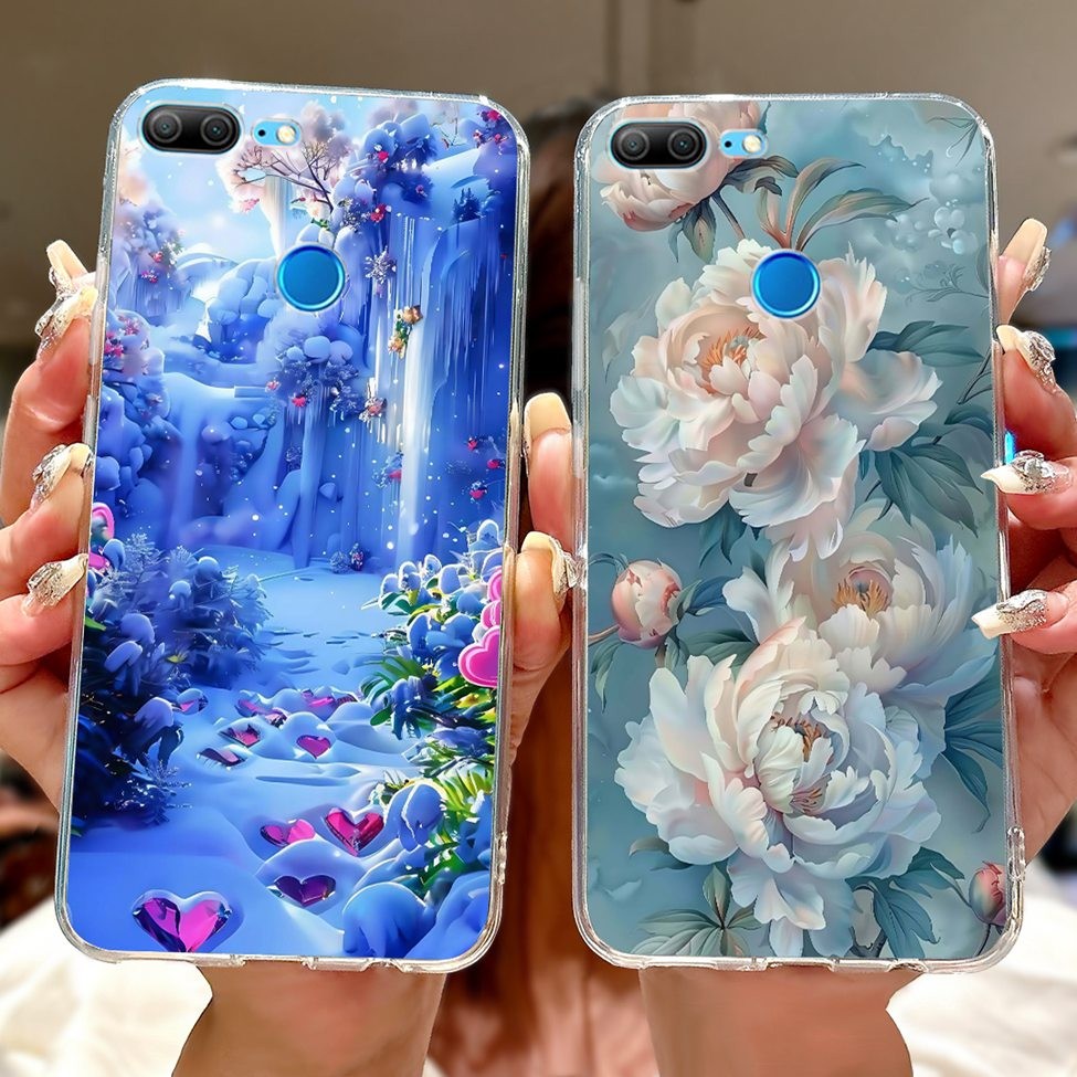 Ốp lưng Honor 9 Lite LLD-L21 Trong suốt Thẩm mỹ Mèo dễ thương Thời trang Sơn hoa Mặt sau Honor 9Lite Vỏ điện thoại LLD-L31 LLD-L11