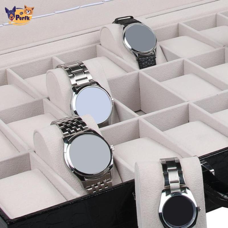 Hộp đựng đồng hồ đeo tay có đệm cho nam Bộ sắp xếp trang sức cho nhẫn và dây chuyền
