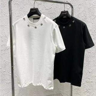 Áo Thun Gắn Tag Cổ DC .Double - Six.. Áo Phông Cotton Dày Dặn Dáng Rộng