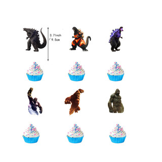 ST2 King Kong vs Godzilla Theo Chủ Đề Trang Trí Kỷ Niệm Đảng Biểu Ngữ Bóng Caketopper Cảnh Sắp Xếp Tiếp Liệu TS2