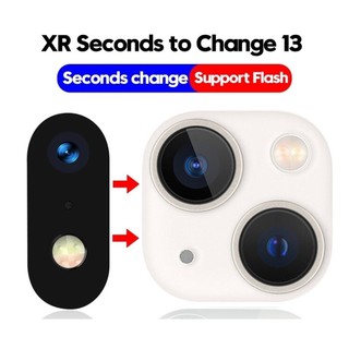Miếng Dán Ống Kính Máy Ảnh Giả IPhone13 14 Thích Hợp Cho IPhone XR X XS Max Thay Đổi 11 Pro Max 13 14 12 Ống Kính Máy Ảnh Kim Loại Trong Giây