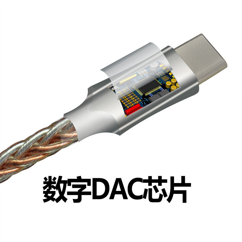 Cb1200au USB DAC Type-C sang 3,5mm Bộ khuếch đại tai nghe Bộ giải mã cáp chuyển đổi âm thanh EQ Toning Walk Play Adpter