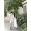 Set Đồ Đôi Couple Nam Nữ Trắng Sơ Mi + Áo Sát Nách + Chân Váy Dài