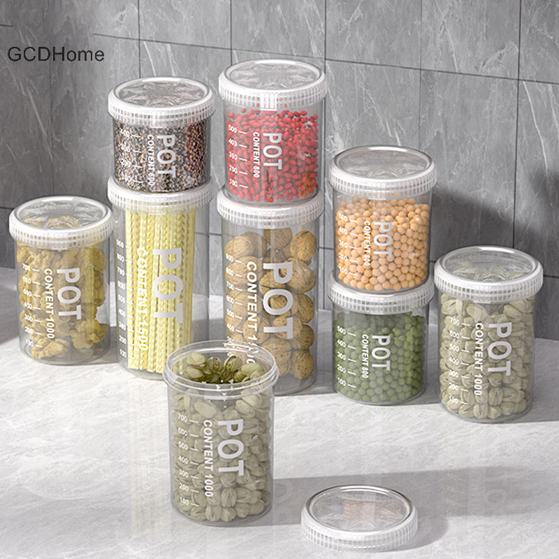 Gcdhome Nhà Bếp Ngũ Cốc Kín Hộp Đựng Đồ Ăn Nhẹ Trong Suốt Hộp Bảo Quản Chống Nham Ngũ Cốc Và Ngũ Cốc Kín Bảo Quản Thùng Hộp HOT