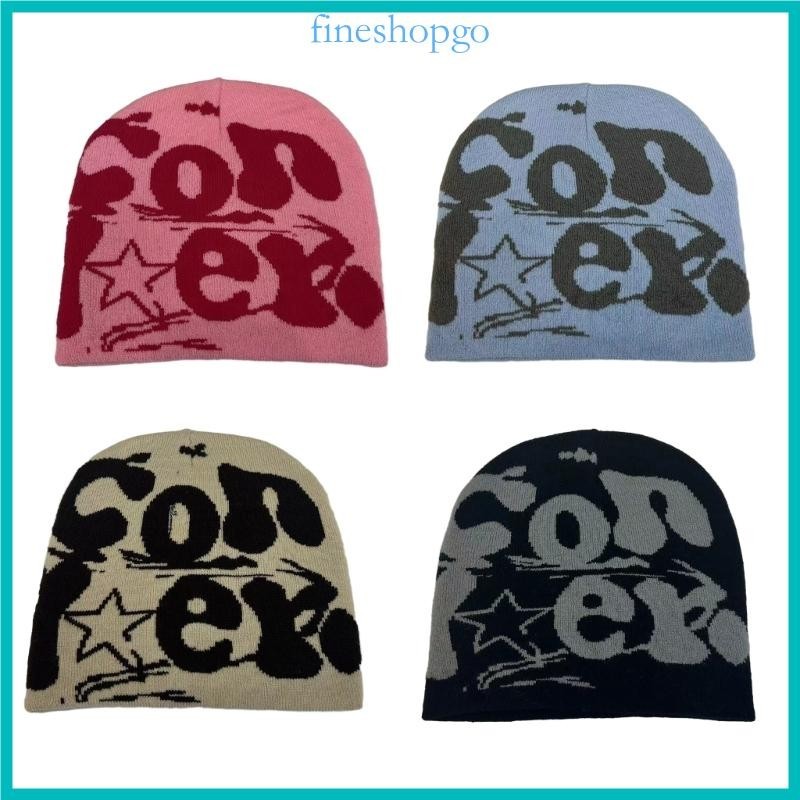 Fine Y2k Beanie Hat Nam Nữ Mũ Mùa Đông Hip-Hop Trang Phục Đạo Cụ Đầu Lâu Mũ