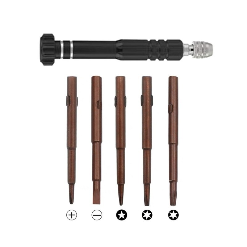 Bộ tuốc nơ vít Fol 5 trong 1 Công cụ chính xác thiết yếu để sửa chữa điện tử và quang học nhỏ