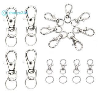 < zhuliye246 > 50 Chiếc Kẹp Tôm Hùm Xoay Kim Loại Móc Có Vòng Chìa Khóa DIY Trang Sức Thủ Công