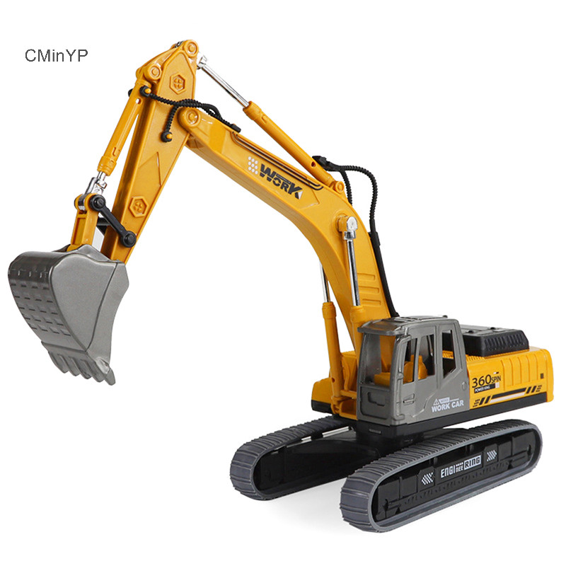 Cminyp Máy xúc quán tính Mô hình Kỹ thuật Xe Đồ chơi trẻ em Quà tặng vinh quang
