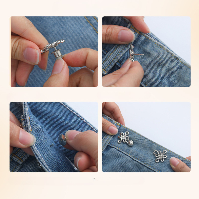 [Yunyuan] Nút thắt thắt lưng tốt lành Khóa phong cách Trung Quốc Đáy phẳng Có thể tháo rời Nút không cần đinh và không có đường may Nút thay đổi kích thước eo Hiện vật