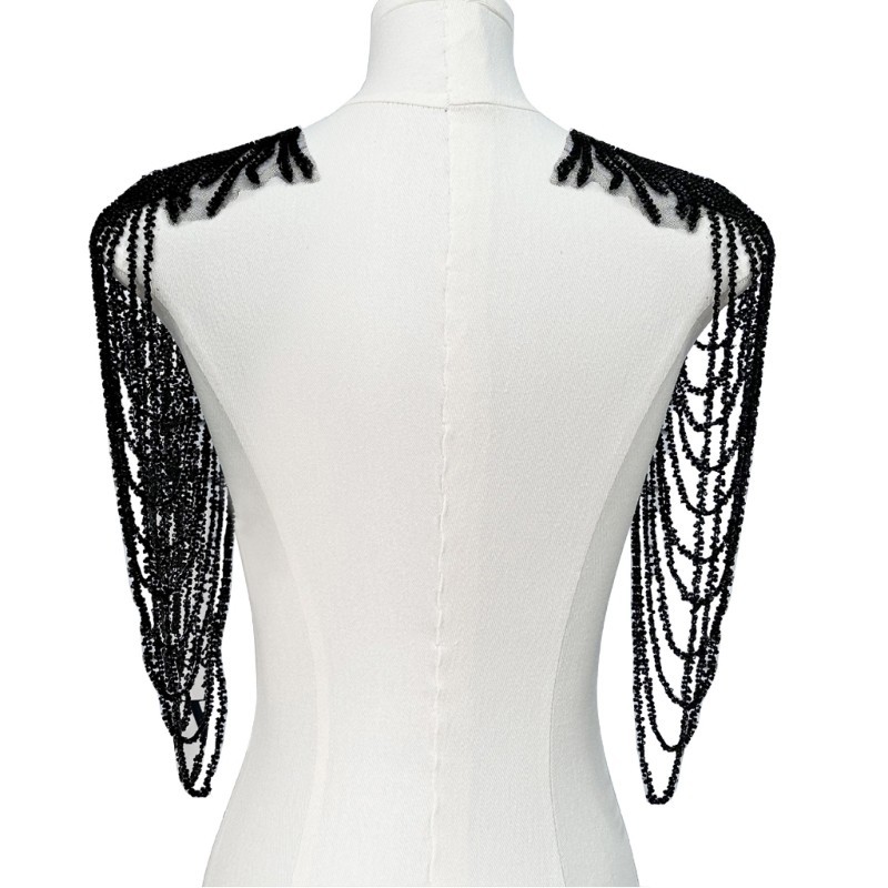 Dasbsug Vai Epaulet Cho Sân Khấu Đầm Viền Đính Hạt Epaulet Quấn Vai Cho Trang Phục Chuyên Nghiệp May Accesso