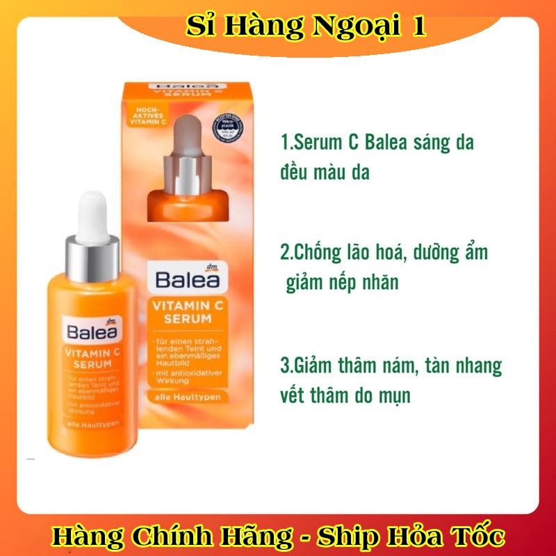 [Hàng nội địa Đức Đủ BILL] Serum Vitamin C Balea Đức sáng da, mờ thâm, chống lão hoá và nếp nhăn